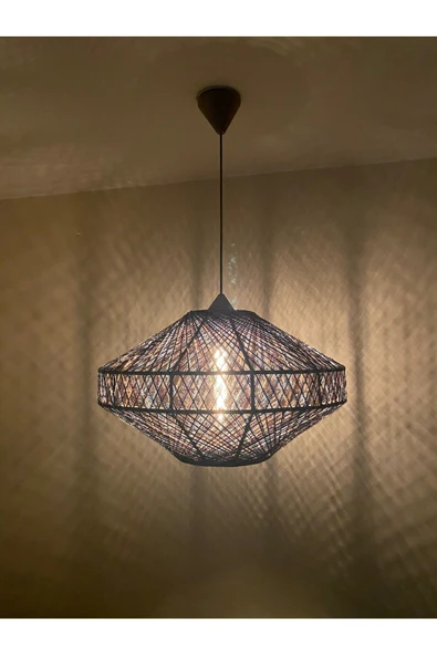 Bohem,Rustik,Modern,Simli,Doğal,El Yapımı Sarkıt Avize - 4