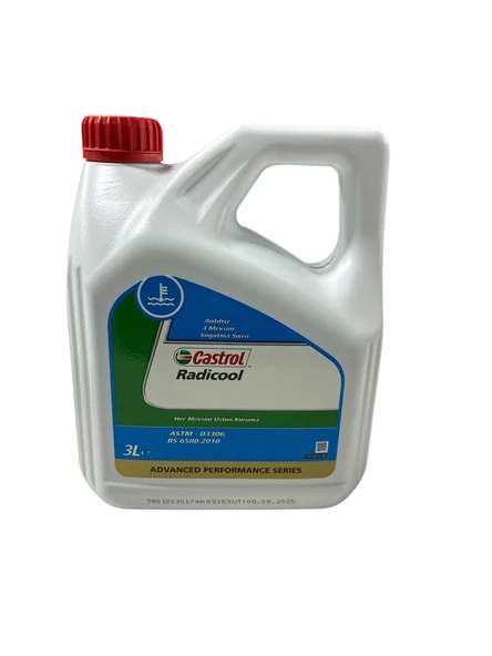 CASTROL RADİCOOL MAVİ ANTİFRİZ 3 LİTRE ORGANİK  2025 DOLUM ürün görseli