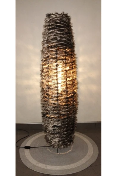 Bohem,Ahşap,Doğal El Yapımı Lambader 125*32 - 2