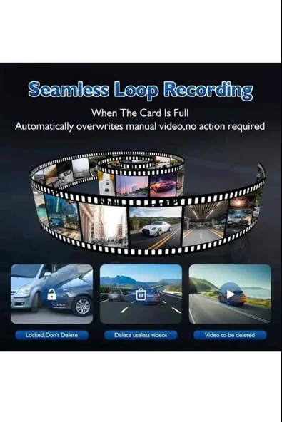 1080P Full HD 1296P Wifi HD Araç Kamerası Black Box Araç İçi Kamera Video ve Fotoğraf Kaydedici - Resim 3