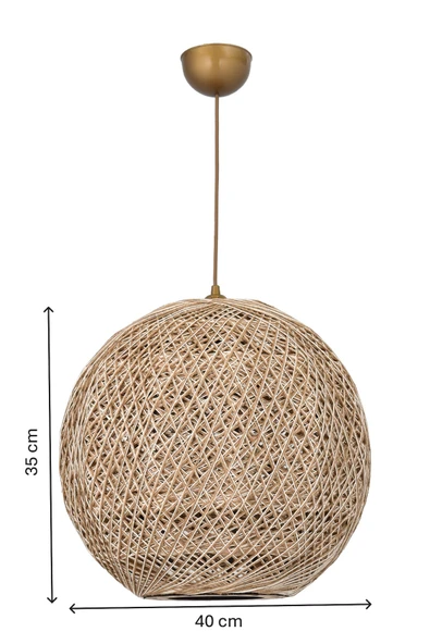 Bohem,Rustik,Modern,Jüt,Doğal,Hasır,El Yapımı Sarkıt Avize - 3