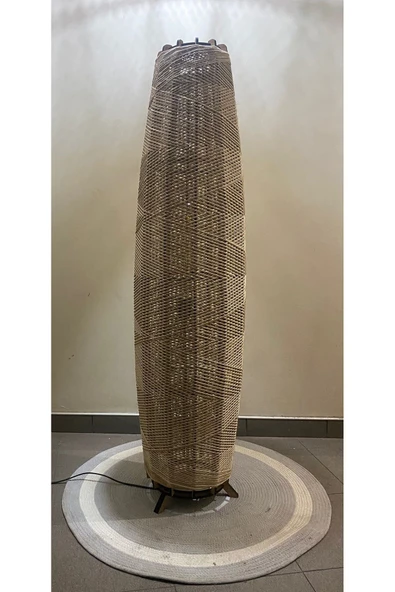 Bohem,Ahşap,Jüt,Hasır,Doğal Lambader 125*32 - 4