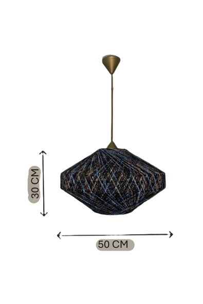 Bohem,Rustik,Modern,Simli,Doğal,El Yapımı Sarkıt Avize - 5