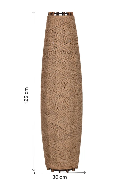 Bohem,Ahşap,Jüt,Hasır,Doğal Lambader 125*32 - 3