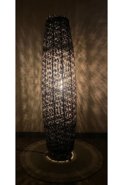 Bohem,Ahşap,Modern,Rustik,Doğal El Yapımı Lambader 125*32 - 5