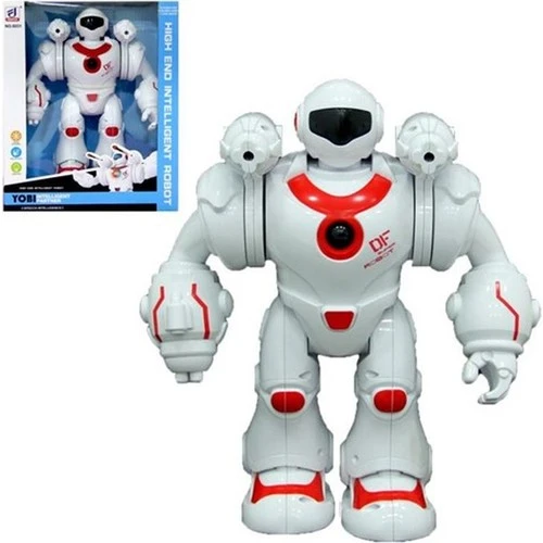 Füze Atan Sesli ve Işıklı Robot Kırmızı-Beyaz - Resim 4