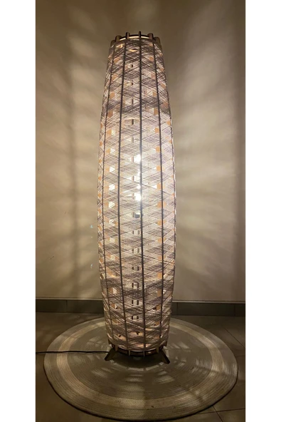 Bohem,Ahşap,Rustik,Modern,Doğal El Yapımı Lambader 125*32 - 2