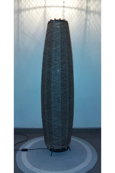 Bohem,Ahşap,Jüt,Hasır,Doğal Lambader 125*32 - 3