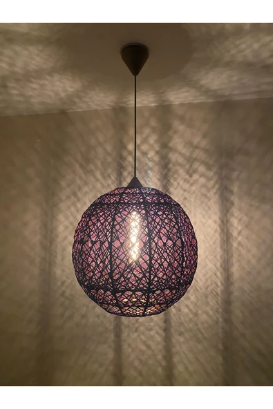 Bohem,Rustik,Modern,Jüt,Doğal,Hasır,El Yapımı Sarkıt Avize - 3