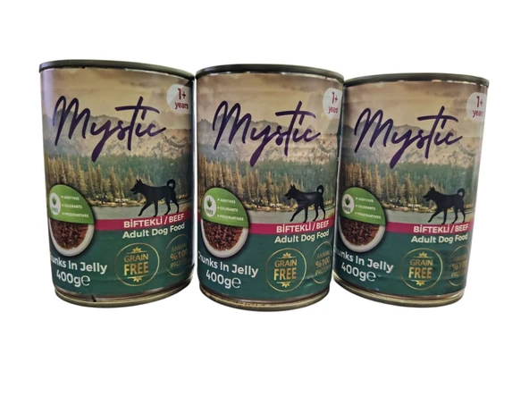 MYSTİC KÖPEK KONSERVE BİFTEKLİ 400 GR (3 ADET ) ürün görseli