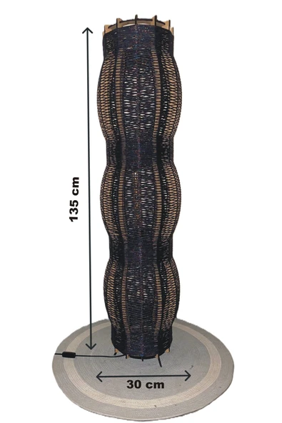 Bohem,Ahşap,Rustik,Modern,Doğal El YApımı Lambader 135*32 - 6