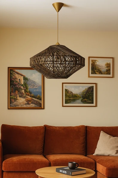 Bohem,Rustik,Modern,Jüt,Doğal,El Yapımı Sarkıt Avize