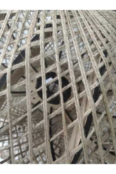 Bohem,Rustik,Modern,Jüt,Hasır,Doğal,El Yapımı Sarkıt Avize - 2