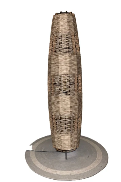 Bohem,Ahşap,Jüt,Hasır,Doğal Lambader 125*32 - 2