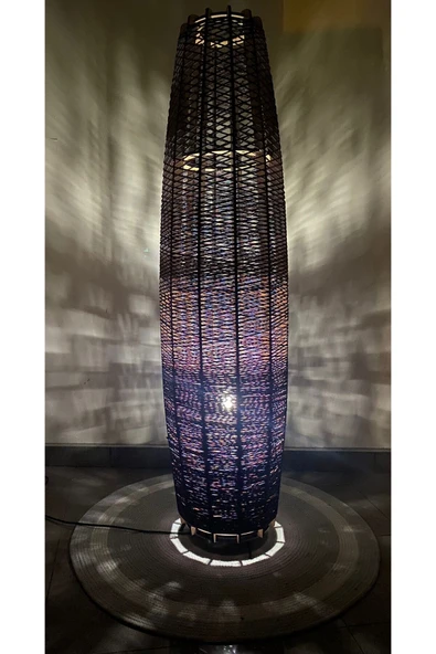 Bohem,Ahşap,Rustik,Modern,Doğal El Yapımı Lambader 125*32 - 5