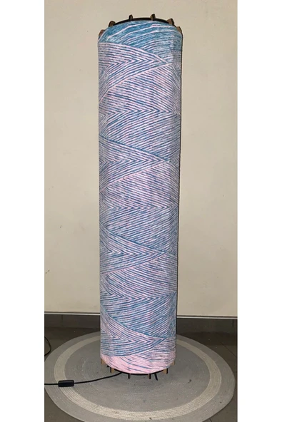 Bohem,Ahşap,Peluş,Modern,Rustik,Doğal El Yapımı Lambader 135*32 - 3