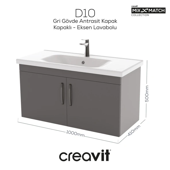 D10 100cm.KPK.Lav.Dlp.ML.GRI.ML.ANT - Resim 3