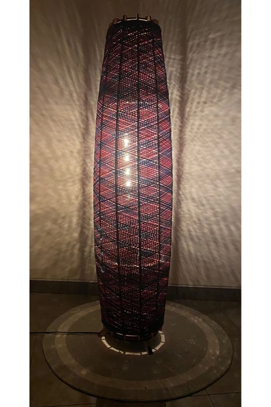 Bohem,Ahşap,Rustik,Modern,Doğal El Yapımı Lambader 125*32 - 2