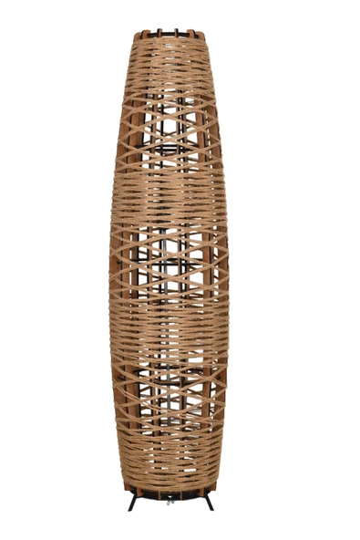 Bohem,Ahşap,Jüt,Hasır,Doğal Lambader 125*32 - 2