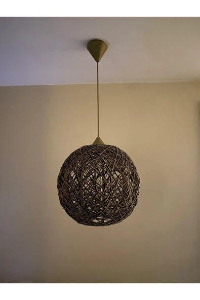 Bohem,Ahşap,Jüt,Hasır,Modern,Doğal Sarkıt Avize - 2