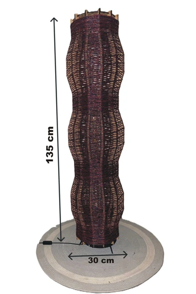 Bohem,Ahşap,Rustik,Modern,Doğal El YApımı Lambader 135*32 - 7