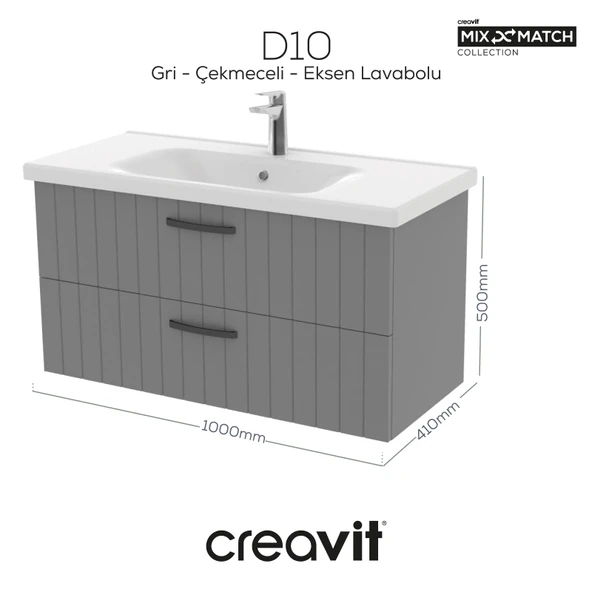 D10 100cm.2CK.Lav.Dlp.ML.GRI.LK.GRI - Resim 3