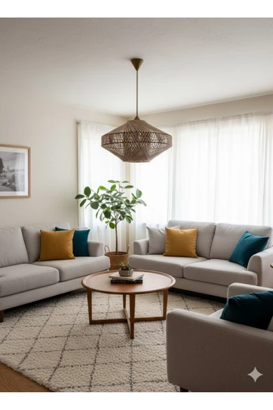 Bohem,Rustik,Modern,Jüt,Doğal,El Yapımı Sarkıt Avize