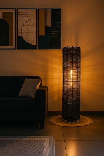 Bohem,Ahşap,Rustik,Modern,Doğal El Yapımı Lambader 135*32