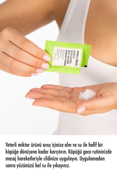 AHA Meyve Enzim Hassas Toz Peeling 60 GR (Azelaic Acid 0,8% + Lactic Acid 1% + Malic Acid 0.5%) - 3