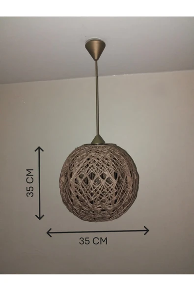 Bohem,Ahşap,Jüt,Hasır,Modern,Doğal Sarkıt Avize - 5