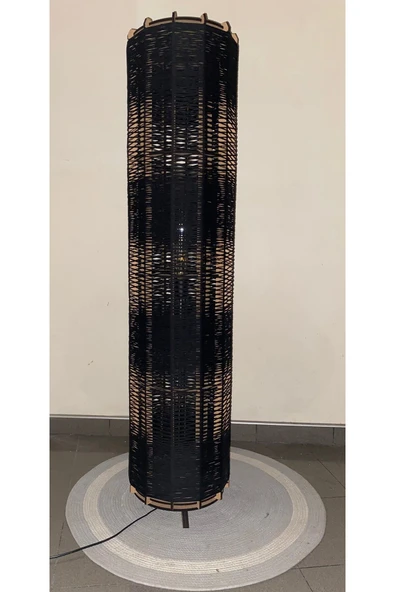 Bohem,Ahşap,Jüt,Hasır,Doğal Lambader 135*32 - 2