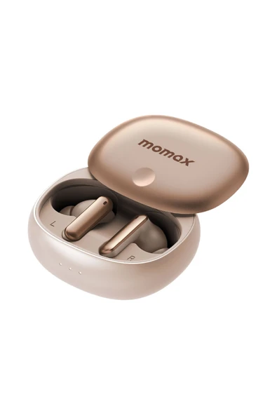 MOMAX BT13L2 1-VIBE LITE TRUE WIRELESS NOISE CANCELLING EARBUDS DESERT TİTANIUM