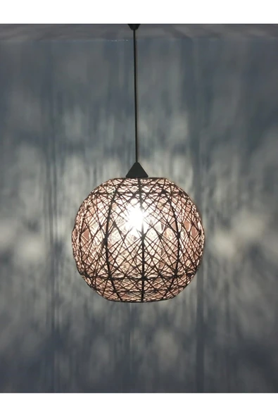 Bohem,Ahşap,Jüt,Hasır,Modern,Doğal Sarkıt Avize - 3