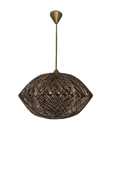 Bohem,Rustik,Modern,Hasır,Jüt,Doğal,El Yapımı Sarkıt Avize - 2