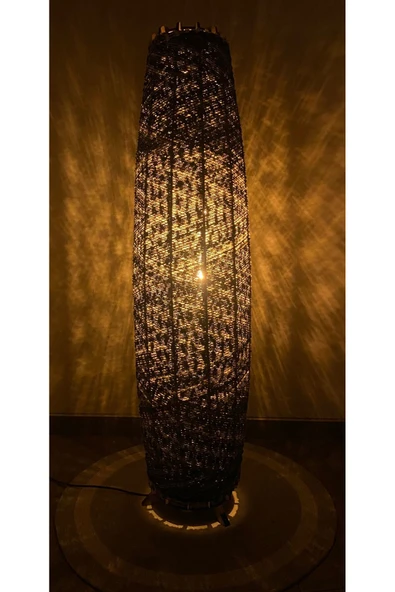 Bohem,Ahşap,Modern,Rustik,Doğal El Yapımı Lambader 125*32 - 3