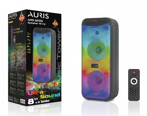 Auris ARS SP-25 - 16 inç Bluetooth Kablosuz Parti Hoparlörü - 2