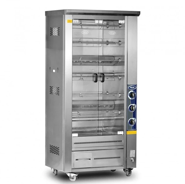 Pimak Tek Vitrinli Piliç Makinesi Tüplü 6 Şiş 30 Piliç 105 x 60 x 190 (cm ürün görseli 1