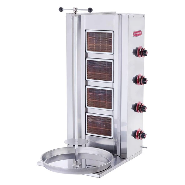 Işıkgaz Silver Endüstriyel Doğalgazlı 4 Radyanlı Döner Ocağı Makinesi ürün görseli 1