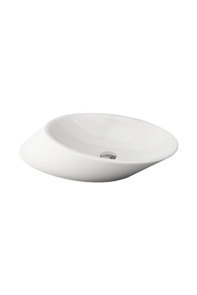 Vessel Yatay Çanak Lavabo 72 Cm Parlak Beyaz 1013-001-0125