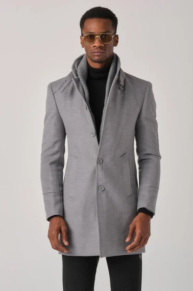 Plus Scorpion Erkek Kaşe Kaban – Çıkartılabilir Fermuarlı Ribanalı Yaka, Slim Fit İtalyan Kesim, Şık ve Fonksiyonel Bej, Taba, Kahverengi, Gri, Siyah