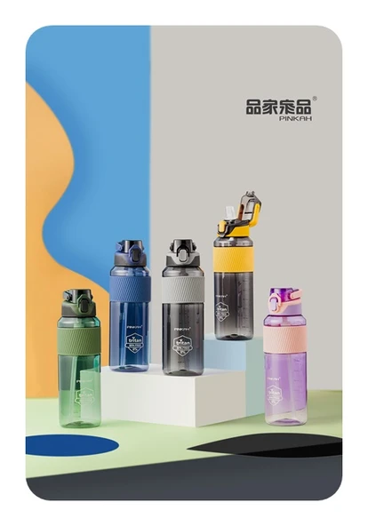 PINKAH SİLİKON PİPETLİ SPORTİF TRITAN MATARA 1100 ML - 2