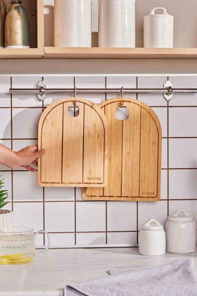 Leyla 2'li Bambu Kesme Tahtası 28/33 cm - Resim 2