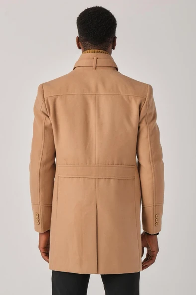 Plus Scorpion Erkek Kaşe Kaban – Çıkartılabilir Fermuarlı Ribanalı Yaka, Slim Fit İtalyan Kesim, Şık ve Fonksiyonel Bej, Taba, Kahverengi, Gri, Siyah - 10