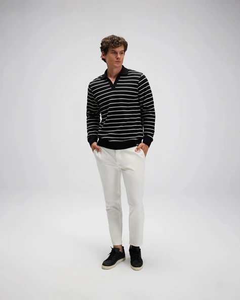 Ellesse Erkek Polo Sweatshirt EM594-BK - Resim 3