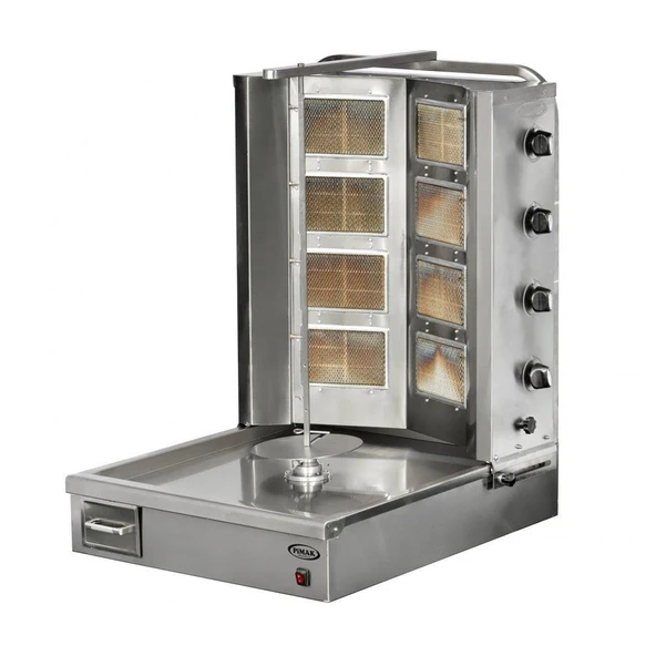 Pimak V Tipi Döner Makinesi Doğalgazlı 4 + 4 Radyanlı ürün görseli 1