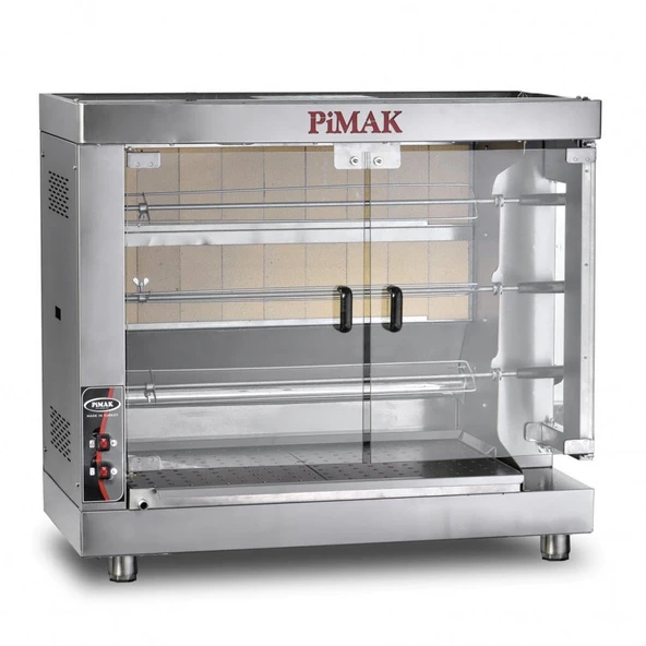 Pimak Kollu Setüstü Piliç Çevirme Makinesi 3 Şiş 15piliç Doğalgazlı ürün görseli