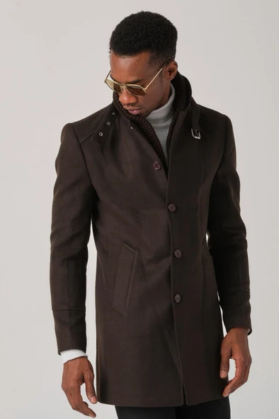 Plus Scorpion Erkek Kaşe Kaban – Çıkartılabilir Fermuarlı Ribanalı Yaka, Slim Fit İtalyan Kesim, Şık ve Fonksiyonel Bej, Taba, Kahverengi, Gri, Siyah - 7