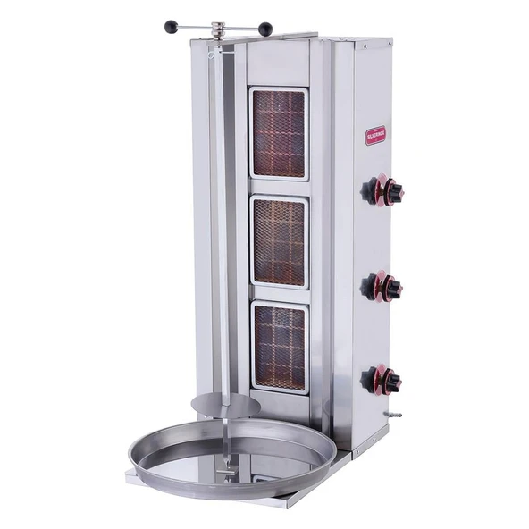 Işıkgaz Silver Endüstriyel Doğalgazlı 3 Radyanlı Döner Ocağı Makinesi ürün görseli 1