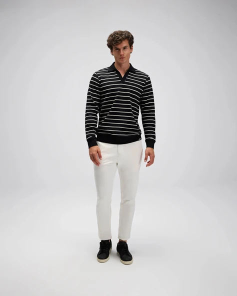 Ellesse Erkek Polo Sweatshirt EM594-BK - Resim 2