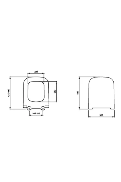Tutti Slim Klozet Kapağı Yavaş Kapanır Mat Siyah A0334-004 - 2